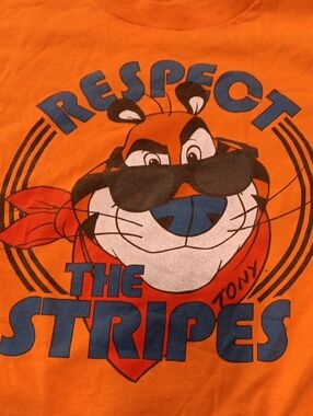 Kelloggs Mens Orange 'Respect the Stripes' Graphic Tee